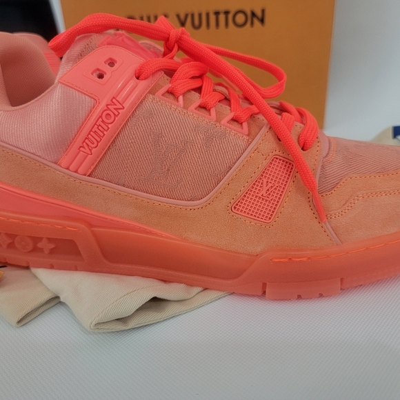 Louis Vuitton x Virgil Abloh Trainer Sneaker Peche 1A8KCQ - Picture 8 of 13